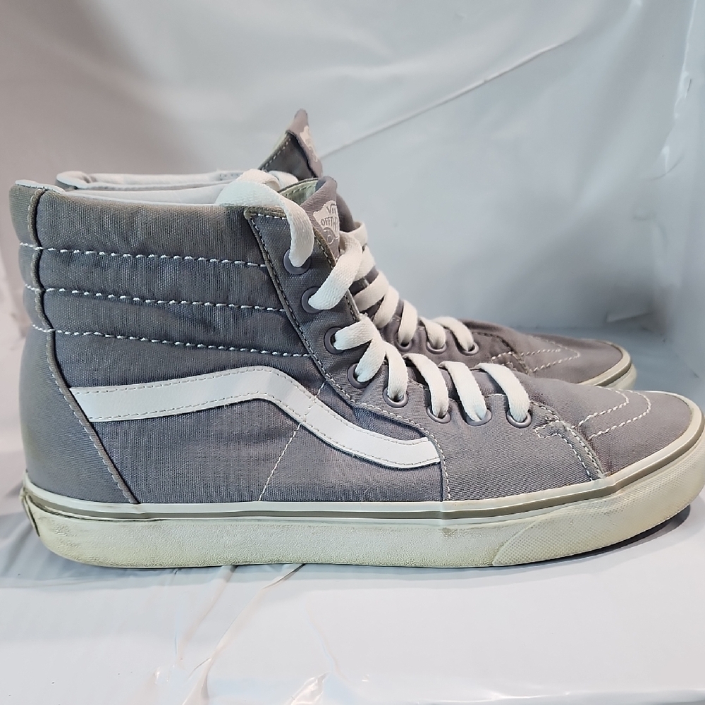 Vans Off the Wall Sk8-Hi Frost Gray Size 9.5 Skateboard Shoes High Tops